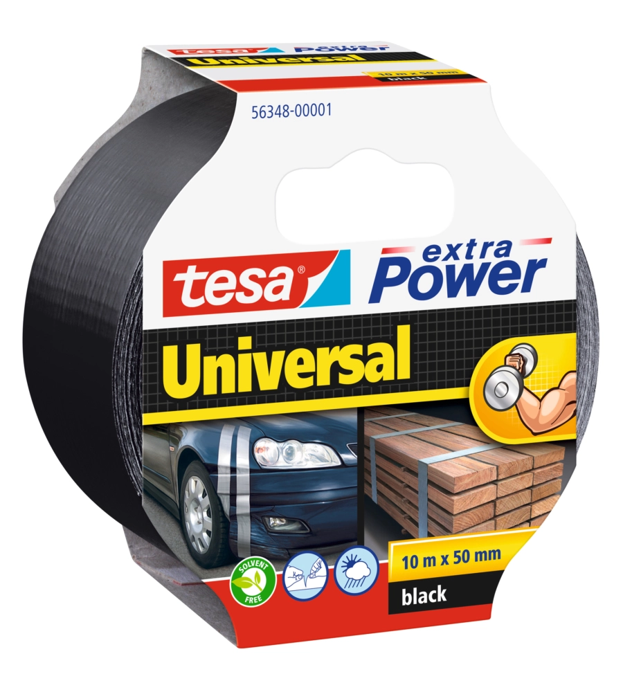 Nastro adesivo "extra power" colore nero, 10 mt x 50 mm - tesa